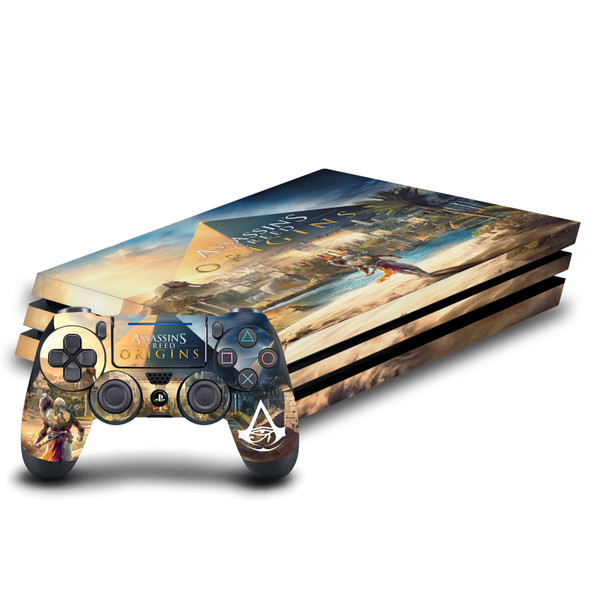 Assassin's Creed Origins Graphics Key Art Bayek Vinyl Sticker Skin Decal Cover for Sony PS4 Pro Bundle