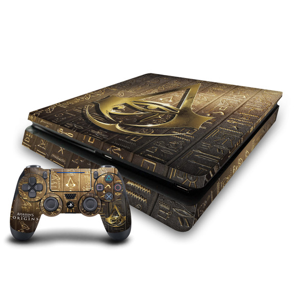 Assassin's Creed Origins Graphics Logo 3D Heiroglyphics Vinyl Sticker Skin Decal Cover for Sony PS4 Slim Console & Controller