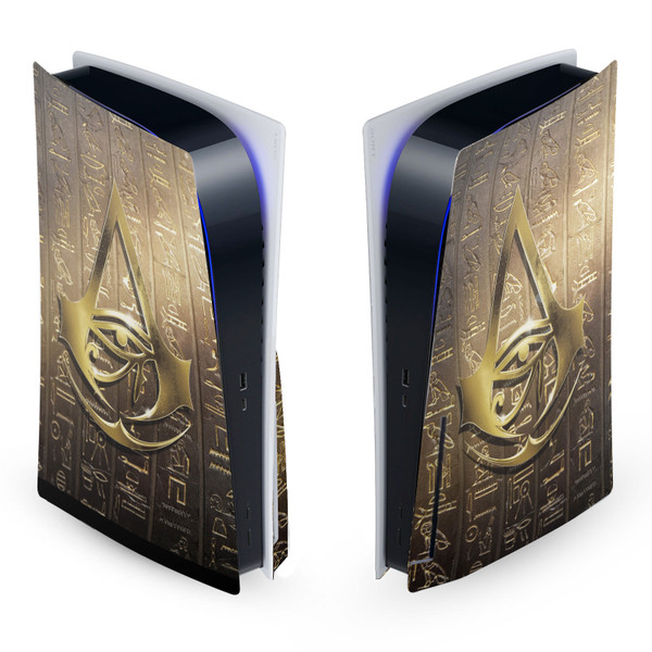 Assassin's Creed Origins Graphics Logo 3D Heiroglyphics Vinyl Sticker Skin Decal Cover for Sony PS5 Disc Edition Console