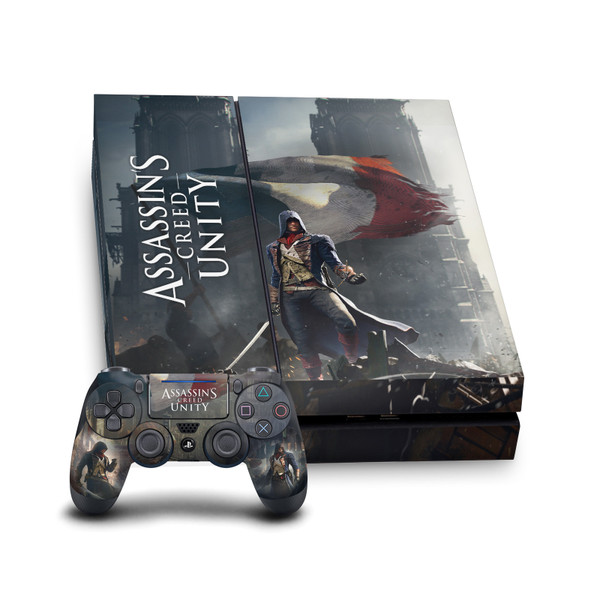 Assassin's Creed Unity Key Art Arno Dorian French Flag Vinyl Sticker Skin Decal Cover for Sony PS4 Console & Controller