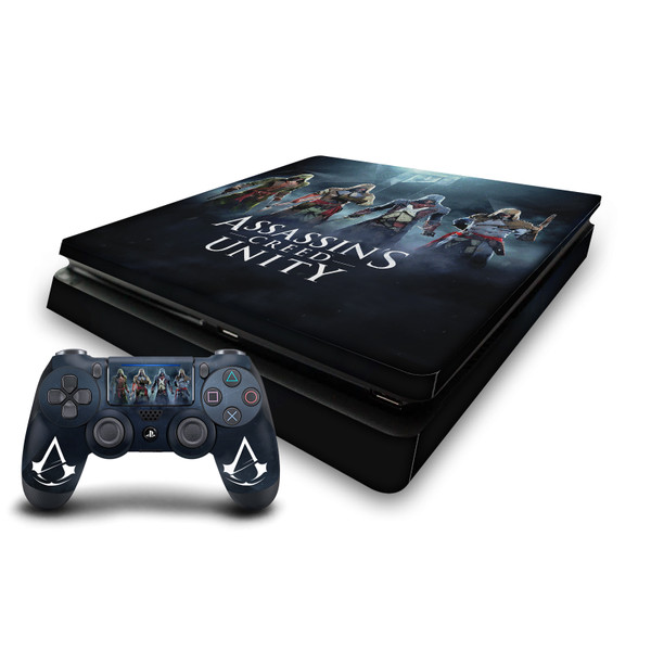 Assassin's Creed Unity Key Art Group Vinyl Sticker Skin Decal Cover for Sony PS4 Slim Console & Controller