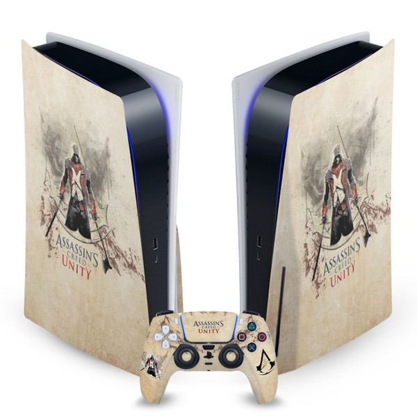 Assassin's Creed Unity Key Art Arno Dorian Vinyl Sticker Skin Decal Cover for Sony PS5 Disc Edition Bundle