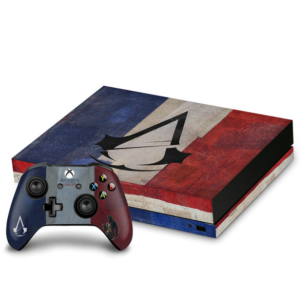 Assassin's Creed Unity Key Art Flag Of France Vinyl Sticker Skin Decal Cover for Microsoft Xbox One X Bundle