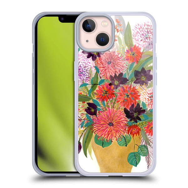Suzanne Allard Floral Art Celebration Soft Gel Case for Apple iPhone 13