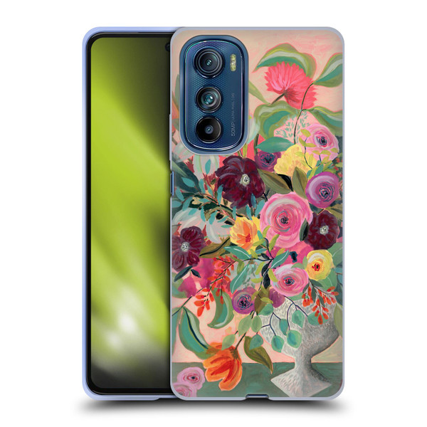 Suzanne Allard Floral Art Floral Centerpiece Soft Gel Case for Motorola Edge 30