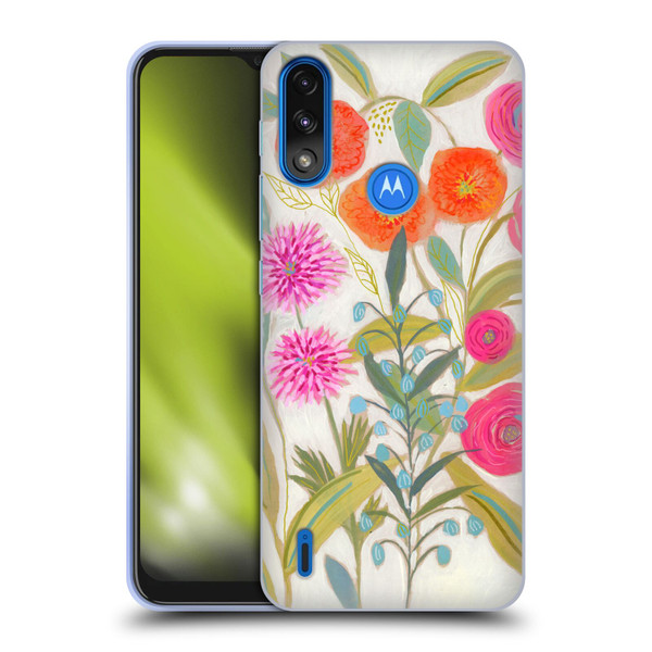 Suzanne Allard Floral Art Joyful Garden Plants Soft Gel Case for Motorola Moto E7 Power / Moto E7i Power