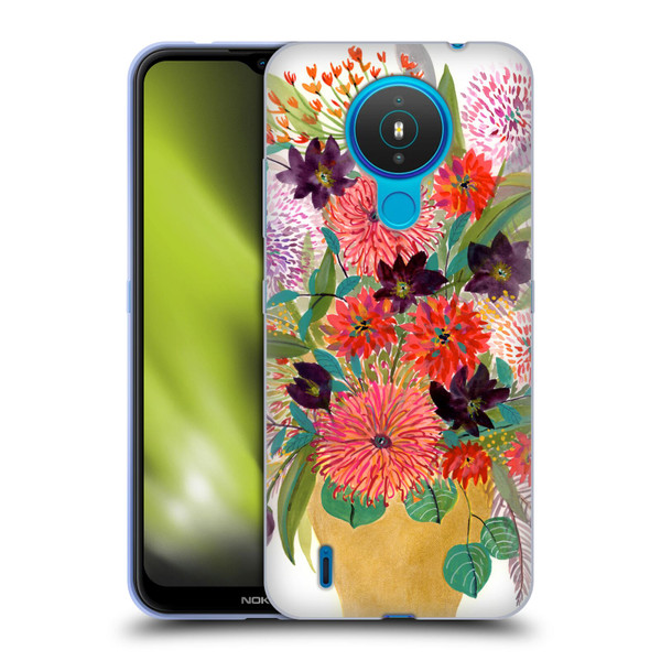 Suzanne Allard Floral Art Celebration Soft Gel Case for Nokia 1.4