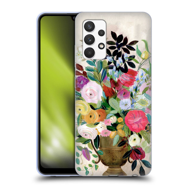 Suzanne Allard Floral Art Beauty Enthroned Soft Gel Case for Samsung Galaxy A32 (2021)