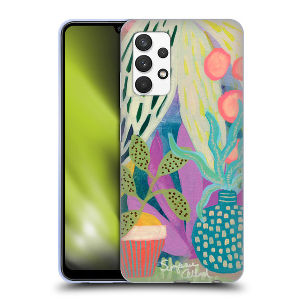 Suzanne Allard Floral Art Palm Heaven Soft Gel Case for Samsung Galaxy A32 (2021)