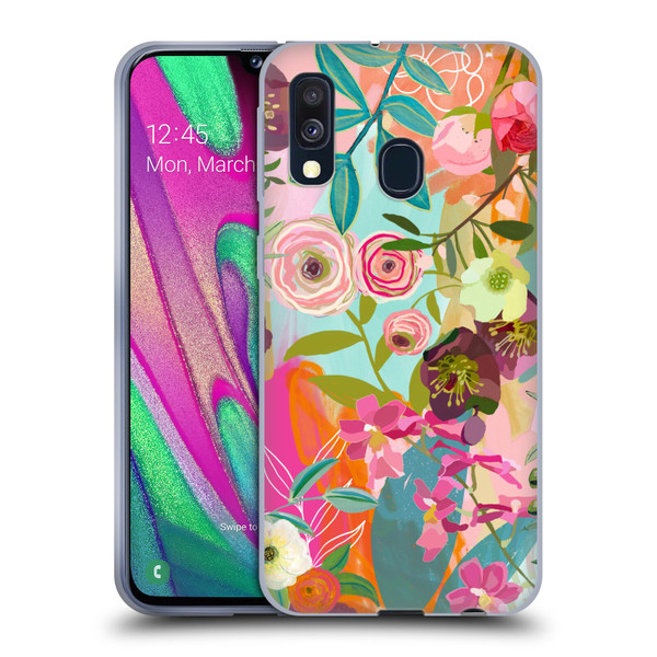 Suzanne Allard Floral Art Chase A Dream Soft Gel Case for Samsung Galaxy A40 (2019)