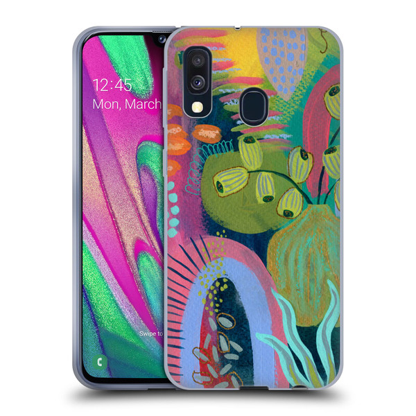 Suzanne Allard Floral Art Seed Pod Soft Gel Case for Samsung Galaxy A40 (2019)