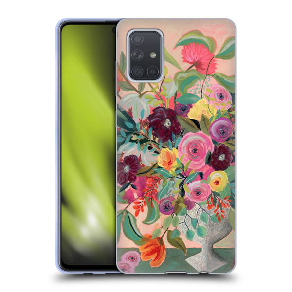 Suzanne Allard Floral Art Floral Centerpiece Soft Gel Case for Samsung Galaxy A71 (2019)