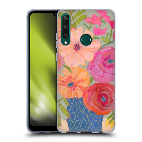 Suzanne Allard Floral Graphics Blue Diamond Soft Gel Case for Huawei Y6p