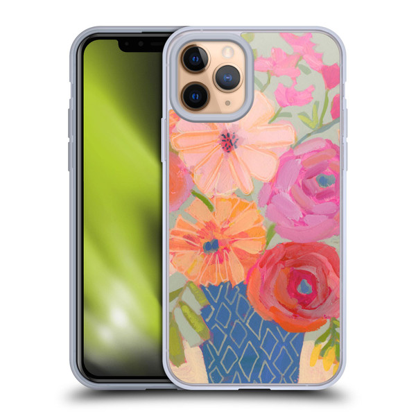 Suzanne Allard Floral Graphics Blue Diamond Soft Gel Case for Apple iPhone 11 Pro