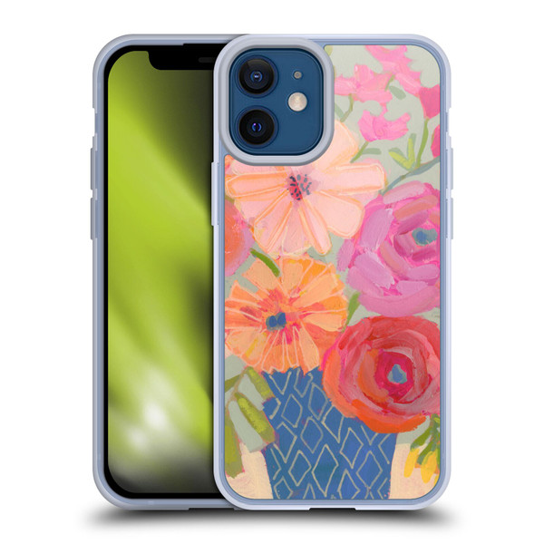 Suzanne Allard Floral Graphics Blue Diamond Soft Gel Case for Apple iPhone 12 Mini
