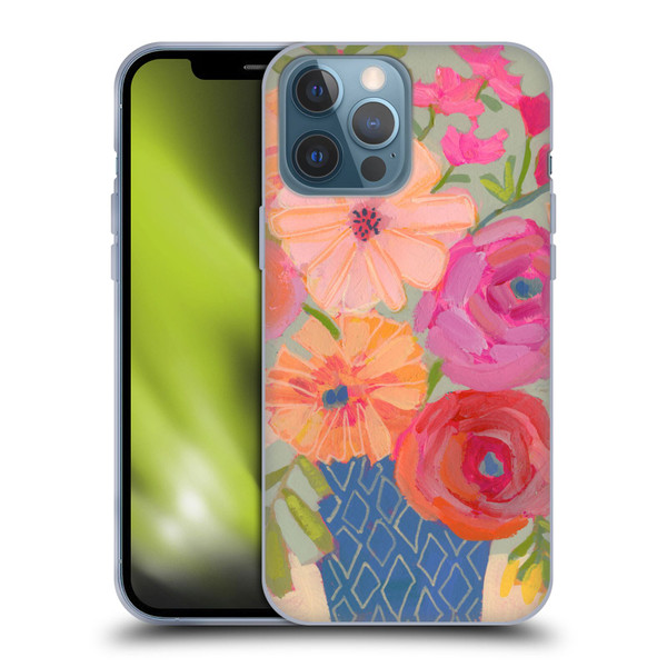 Suzanne Allard Floral Graphics Blue Diamond Soft Gel Case for Apple iPhone 13 Pro Max