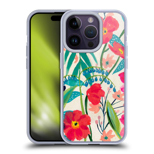 Suzanne Allard Floral Graphics Garden Party Soft Gel Case for Apple iPhone 14 Pro