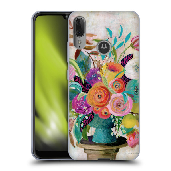 Suzanne Allard Floral Graphics Charleston Glory Soft Gel Case for Motorola Moto E6 Plus
