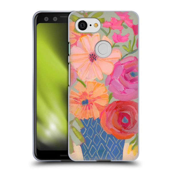 Suzanne Allard Floral Graphics Blue Diamond Soft Gel Case for Google Pixel 3