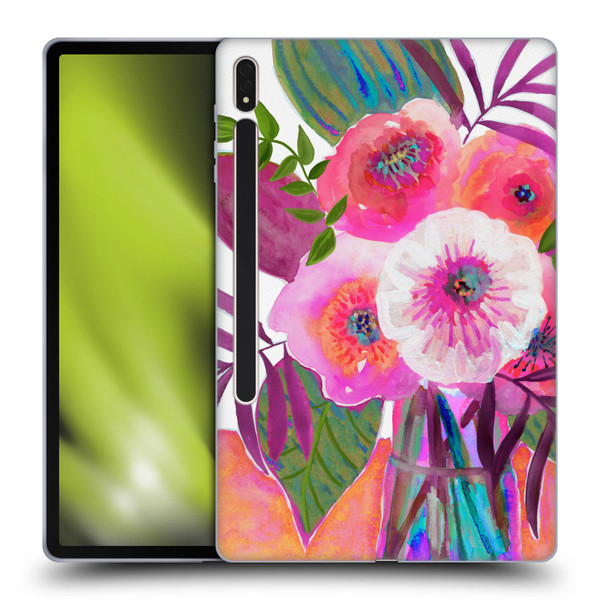 Suzanne Allard Floral Graphics Sunrise Bouquet Purples Soft Gel Case for Samsung Galaxy Tab S8 Plus