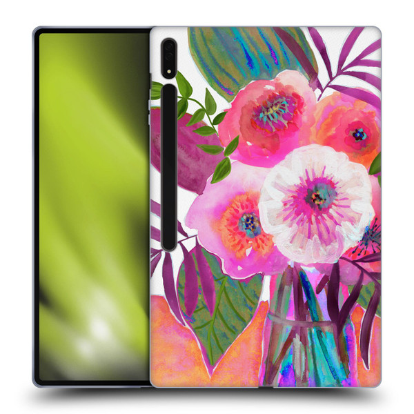 Suzanne Allard Floral Graphics Sunrise Bouquet Purples Soft Gel Case for Samsung Galaxy Tab S8 Ultra