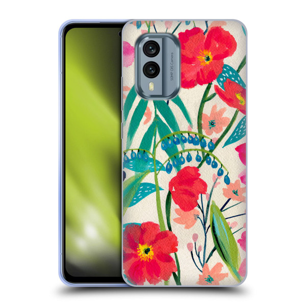 Suzanne Allard Floral Graphics Garden Party Soft Gel Case for Nokia X30