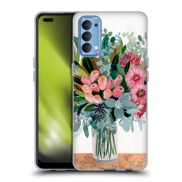 Suzanne Allard Floral Graphics Magnolia Surrender Soft Gel Case for OPPO Reno 4 5G