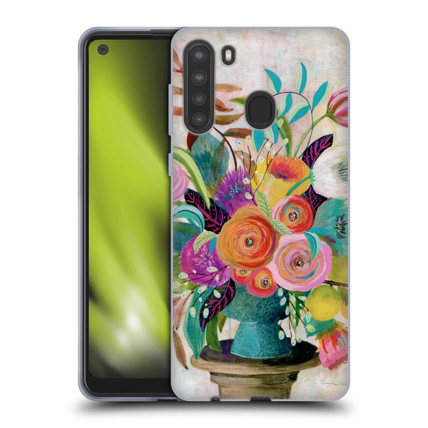 Suzanne Allard Floral Graphics Charleston Glory Soft Gel Case for Samsung Galaxy A21 (2020)