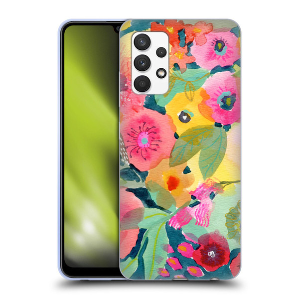 Suzanne Allard Floral Graphics Delightful Soft Gel Case for Samsung Galaxy A32 (2021)