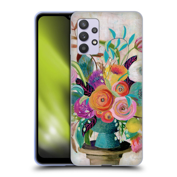 Suzanne Allard Floral Graphics Charleston Glory Soft Gel Case for Samsung Galaxy A32 5G / M32 5G (2021)