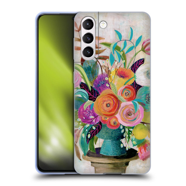 Suzanne Allard Floral Graphics Charleston Glory Soft Gel Case for Samsung Galaxy S21 5G