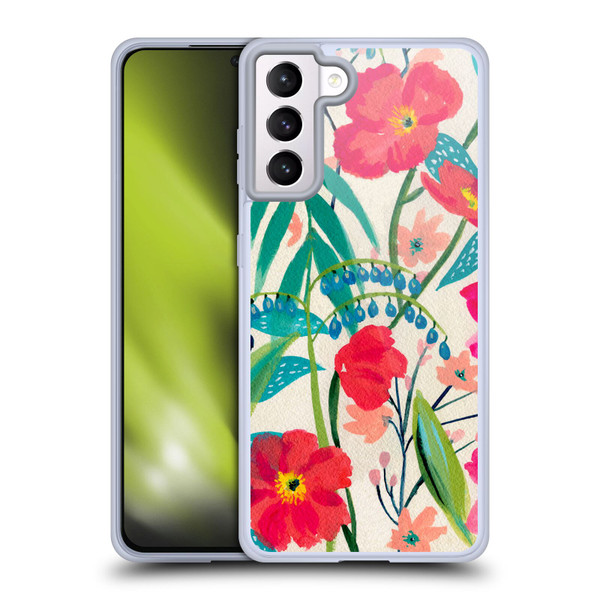 Suzanne Allard Floral Graphics Garden Party Soft Gel Case for Samsung Galaxy S21+ 5G