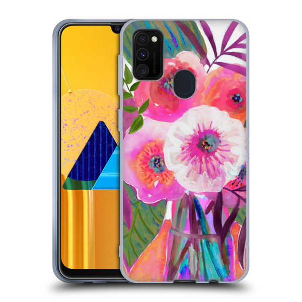 Suzanne Allard Floral Graphics Sunrise Bouquet Purples Soft Gel Case for Samsung Galaxy M30s (2019)/M21 (2020)