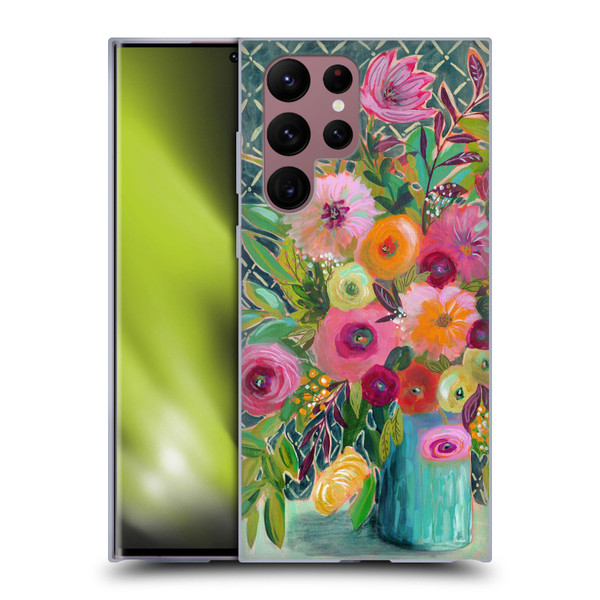 Suzanne Allard Floral Graphics Hope Springs Soft Gel Case for Samsung Galaxy S22 Ultra 5G
