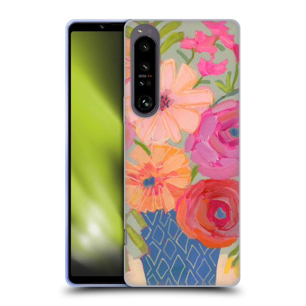 Suzanne Allard Floral Graphics Blue Diamond Soft Gel Case for Sony Xperia 1 IV