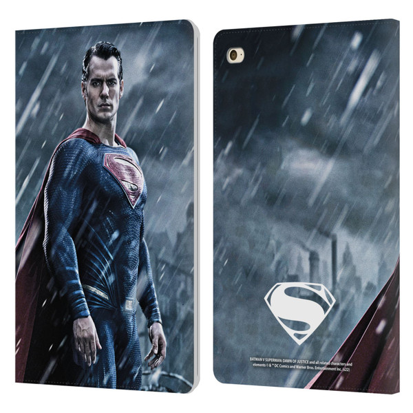 Batman V Superman: Dawn of Justice Graphics Superman Leather Book Wallet Case Cover For Apple iPad mini 4