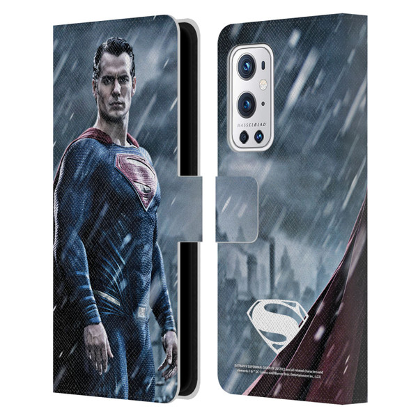 Batman V Superman: Dawn of Justice Graphics Superman Leather Book Wallet Case Cover For OnePlus 9 Pro