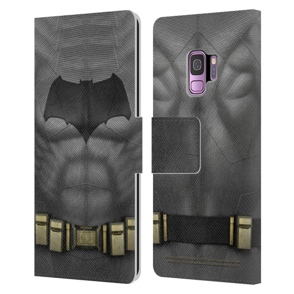 Batman V Superman: Dawn of Justice Graphics Batman Costume Leather Book Wallet Case Cover For Samsung Galaxy S9