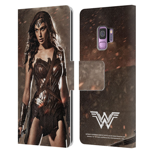 Batman V Superman: Dawn of Justice Graphics Wonder Woman Leather Book Wallet Case Cover For Samsung Galaxy S9