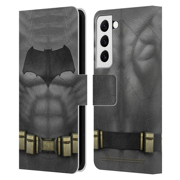 Batman V Superman: Dawn of Justice Graphics Batman Costume Leather Book Wallet Case Cover For Samsung Galaxy S22 5G