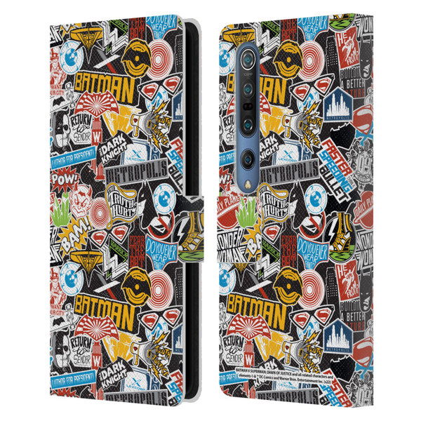 Batman V Superman: Dawn of Justice Graphics Sticker Collage Leather Book Wallet Case Cover For Xiaomi Mi 10 5G / Mi 10 Pro 5G
