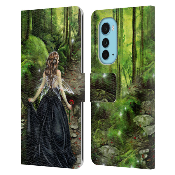 Selina Fenech Fairies Along The Forest Path Leather Book Wallet Case Cover For Motorola Edge (2022)