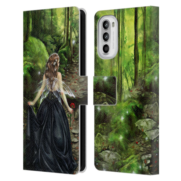Selina Fenech Fairies Along The Forest Path Leather Book Wallet Case Cover For Motorola Moto G52