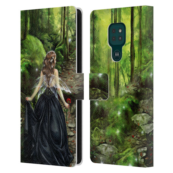 Selina Fenech Fairies Along The Forest Path Leather Book Wallet Case Cover For Motorola Moto G9 Play
