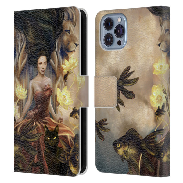 Selina Fenech Fantasy Queens of Wands Leather Book Wallet Case Cover For Apple iPhone 14