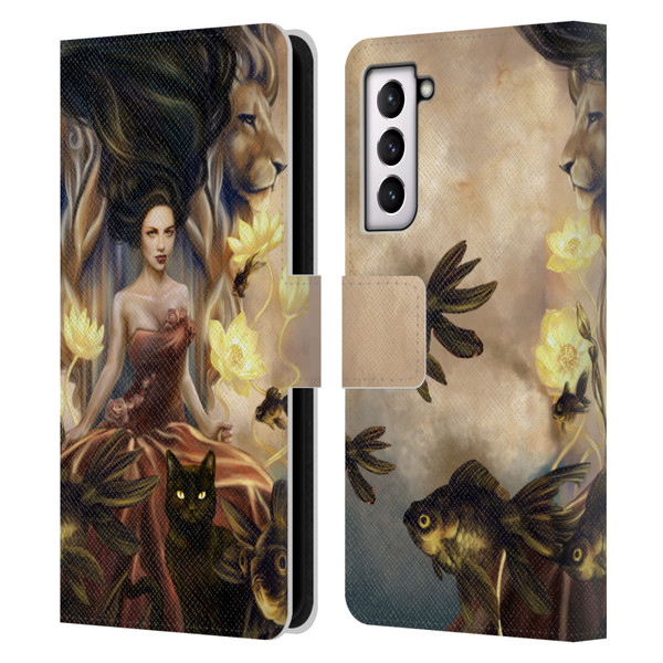 Selina Fenech Fantasy Queens of Wands Leather Book Wallet Case Cover For Samsung Galaxy S21 5G