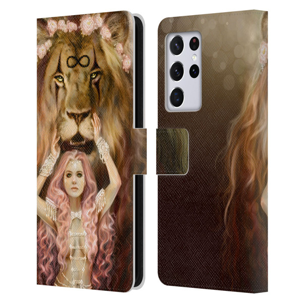 Selina Fenech Fantasy Strength Leather Book Wallet Case Cover For Samsung Galaxy S21 Ultra 5G