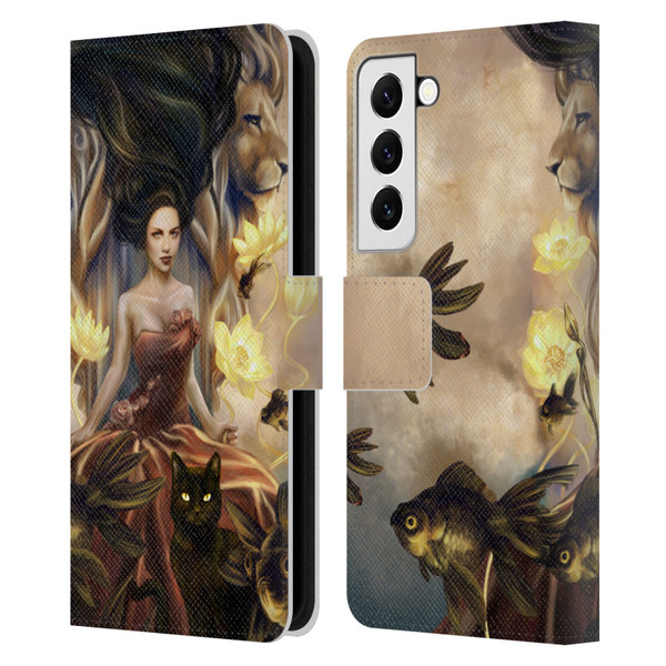 Selina Fenech Fantasy Queens of Wands Leather Book Wallet Case Cover For Samsung Galaxy S22 5G