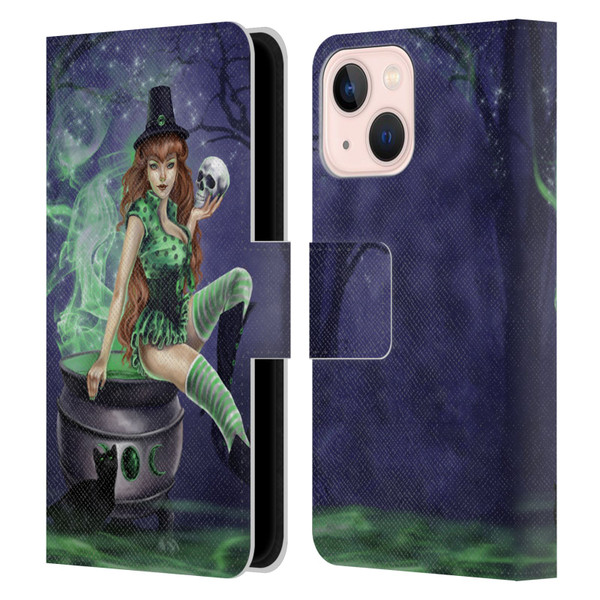 Selina Fenech Gothic Jinxed Leather Book Wallet Case Cover For Apple iPhone 13 Mini