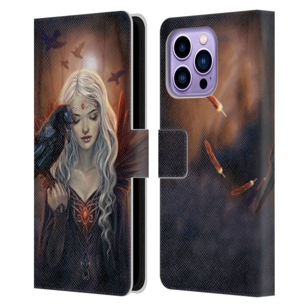 Selina Fenech Gothic Ravenkin Leather Book Wallet Case Cover For Apple iPhone 14 Pro Max
